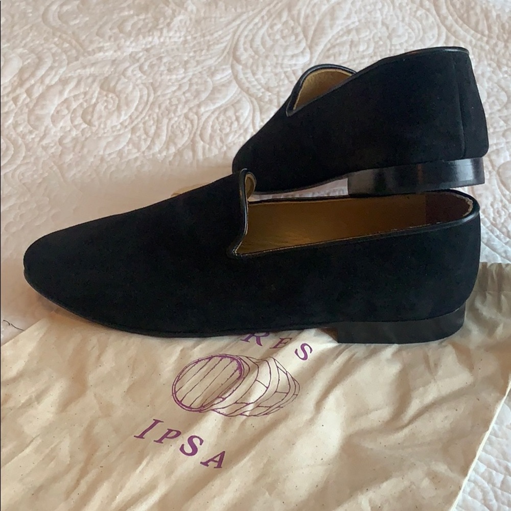 Men’s Res Ipsa Black Suede Slipper Size 13